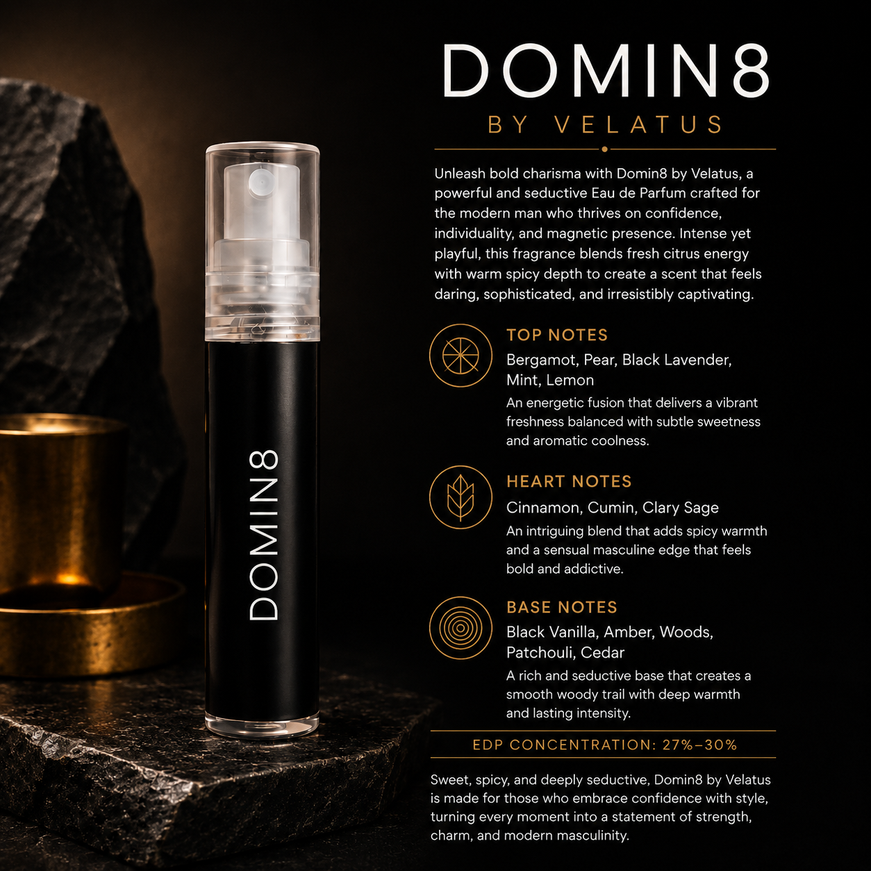 Domin8 (Inspiration - Jean Paul Gaultier Ultra Male) | 2 ml Perfume Decant