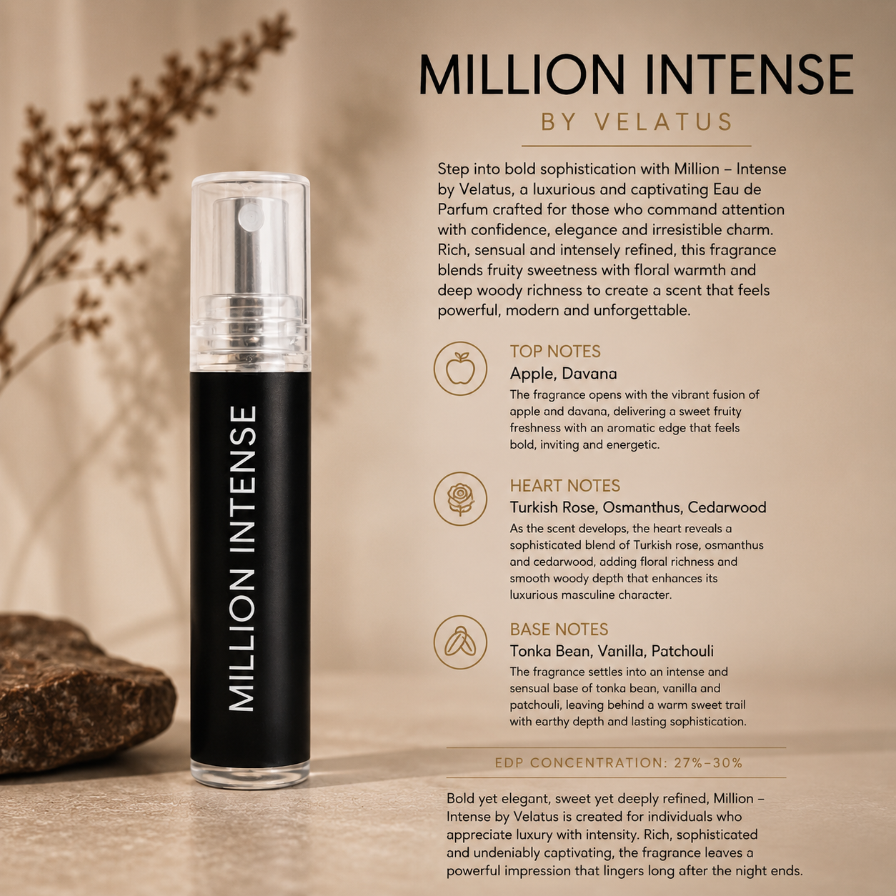Million – Intense (Inspiration - Paco Rabanne 1 Million Elixir) | 2ml Perfume Decant